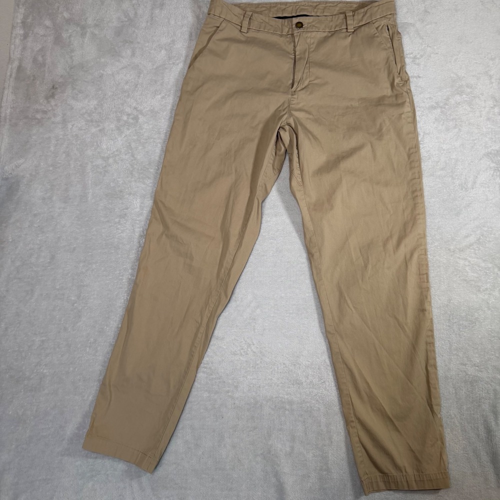 Lululemon Commission‎ Pant Slim Khaki Tan Chino Trousers Mens 32 M5478S